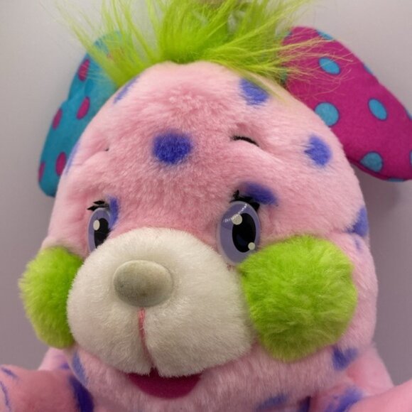 Popples Polka Dottie 12” Plush Doll Ball Stuffed Animal Pink Purple Dots - Picture 2 of 13